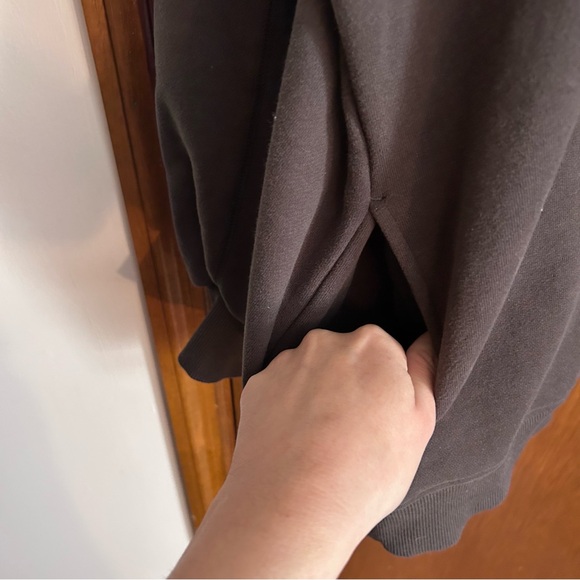 LIT activewear oversized slouchy cotton gray turtleneck sweater - Picture 5 of 5